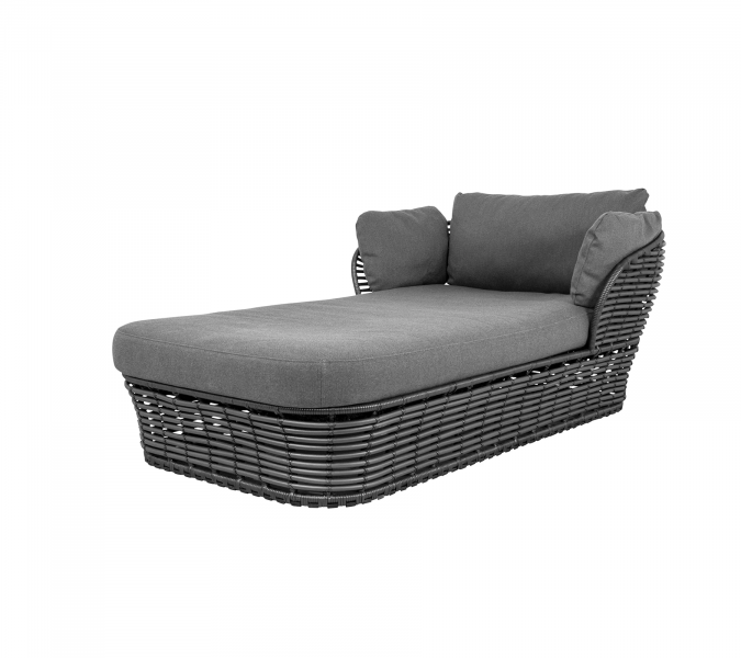 Basket počivalnik, incl. grey Cane-line AirTouch cushion set (55500)