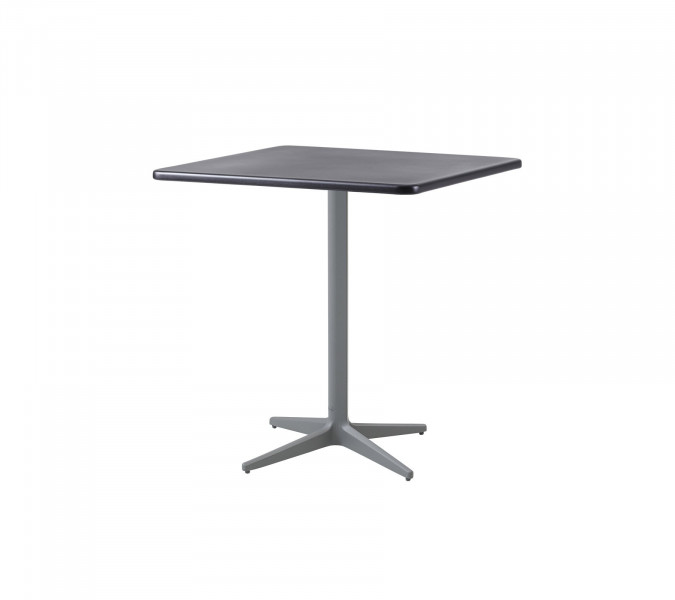 Drop miza 75x75cm - svetlo siva/HPL (50400+P046)